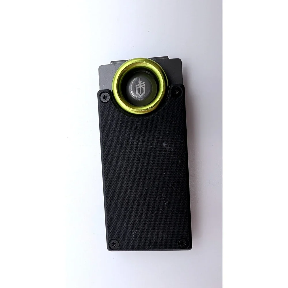 Gerber GDC Money Clip Knife Fixed Blade Wallet Tool Gray Green 31-002521